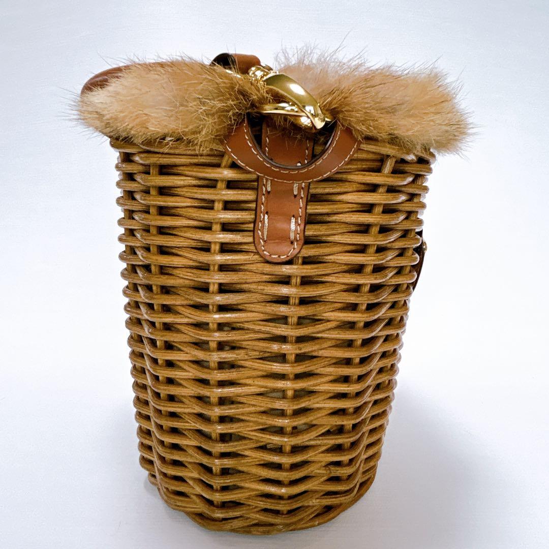 新品同様✨ATAO アタオ ブリーゼ BREEZE かごバッグ 2WAY ファー