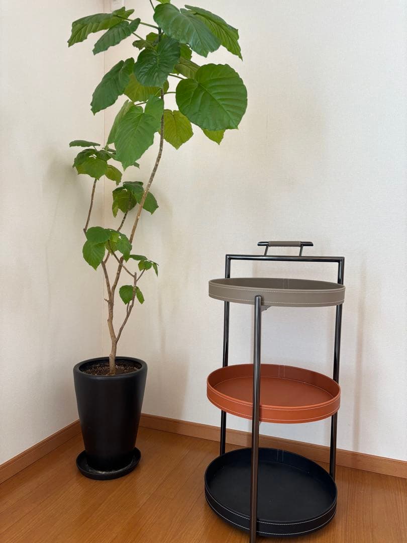 海外輸入　3段ワゴン　キャスター付き　収納ラック　グレー/ブラウン/ブラック