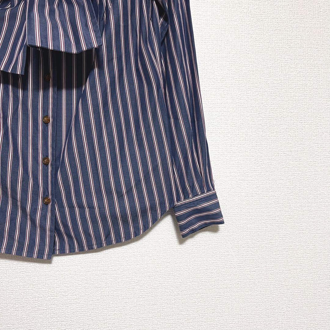 ヴィヴィアンウエストウッド　ブラウス　ボウタイ　リボン　ストライプ