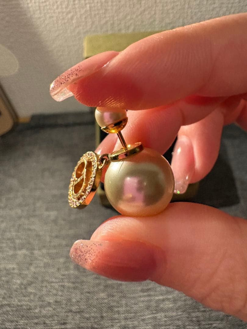 CDロゴ パールピアス 片耳用