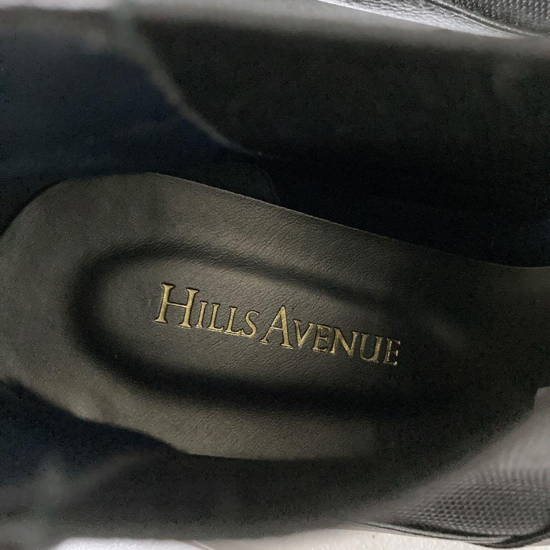 未使用級 ヒルズアベニュー サイドゴアブーツ ウェーブソール レザー 黒 37