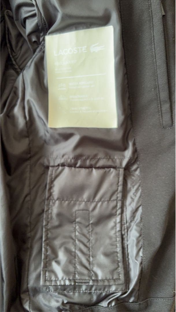 Lacoste フード付きダウンジャケット ブラック