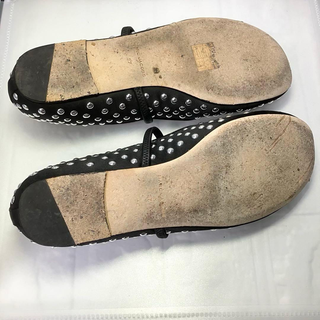 ★極美品★MARCJACOBSサブリナ スタッズ バレエ フラットシューズ 24