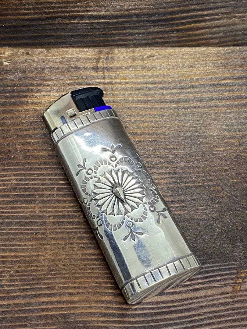 チャイシルバーライターケース　インディアンジュエリー