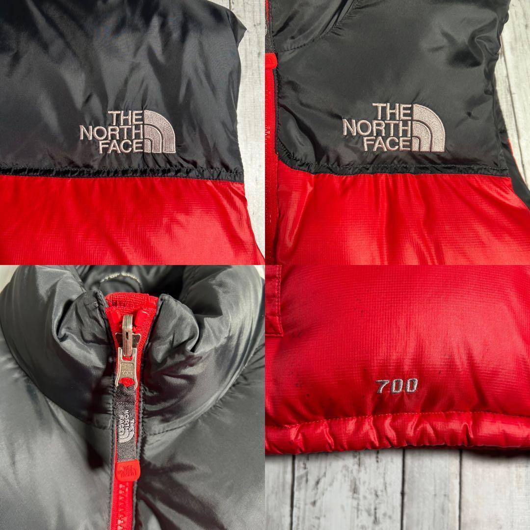 ノースフェイス ダウンベスト ジャケット 700FP ヌプシ レッド S 96