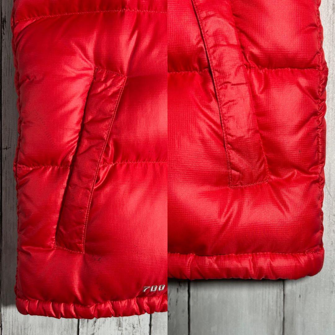 ノースフェイス ダウンベスト ジャケット 700FP ヌプシ レッド S 96