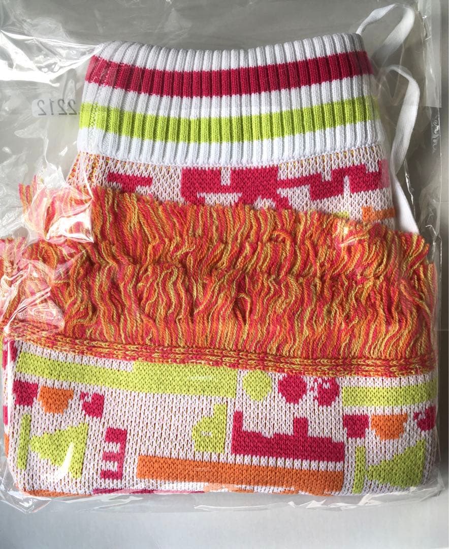 【PEARLY GATES】秋冬 ウール混 フリンジニット スカート・1番M