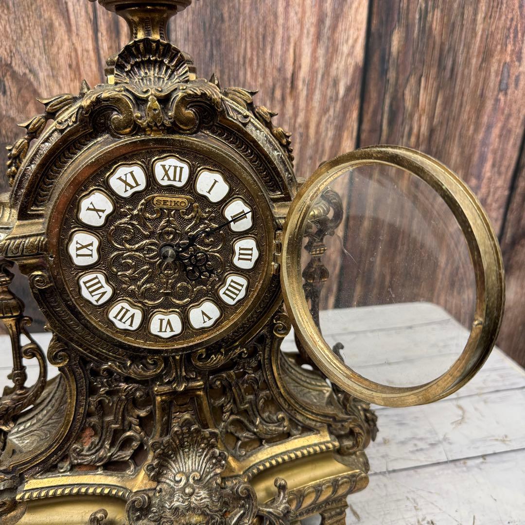 SEIKO 真鍮 置き時計 セイコー 時計 アンティーク アンティーク時計