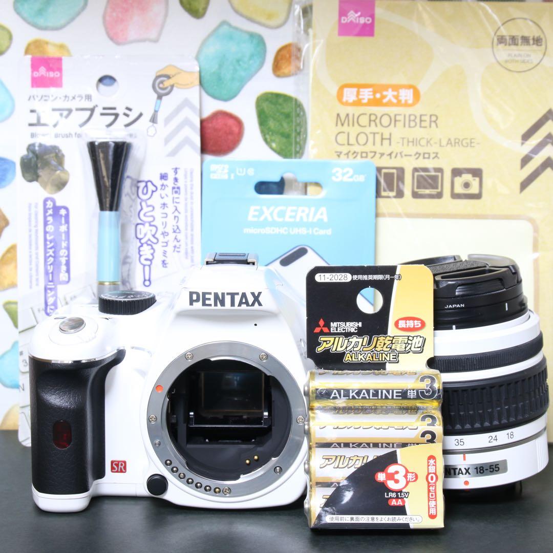 ♥︎◇PENTAX k-x ◇ショット数極少 ◇スマホ転送 ◇ホワイト