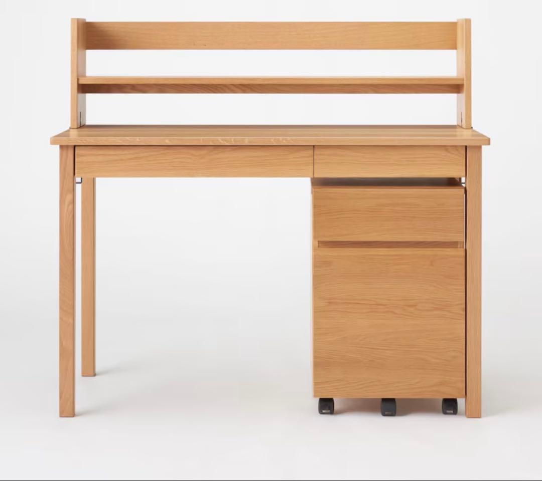 ⭐︎ゆうさま専用⭐︎セット販売　 無印良品木製デスク上置き棚付きオーク材突板