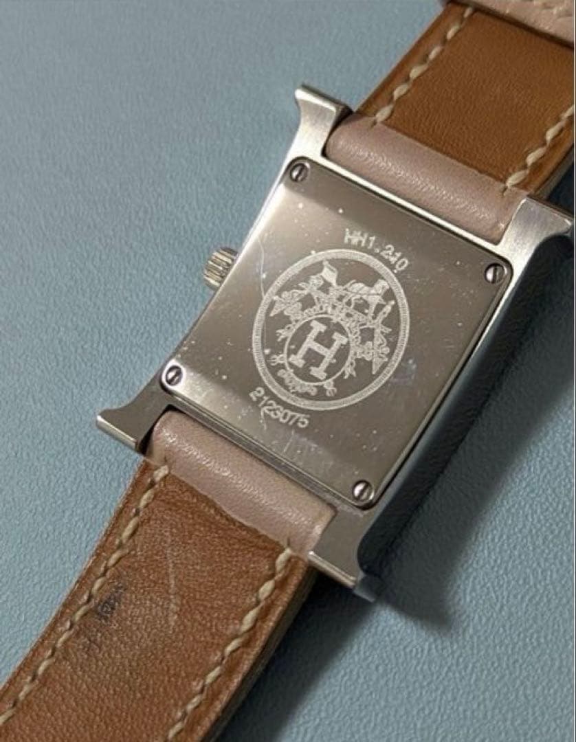 HERMES エルメス ピンク文字盤 時計