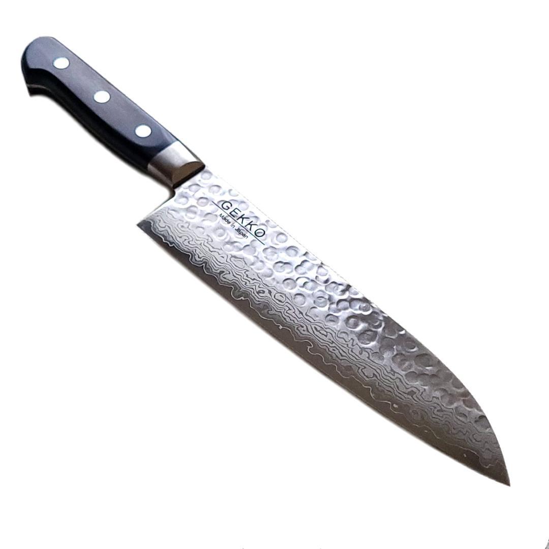 み*ん様 日本製 VG10 ダマスカス 三徳包丁185mm 黒柄 G1756E
