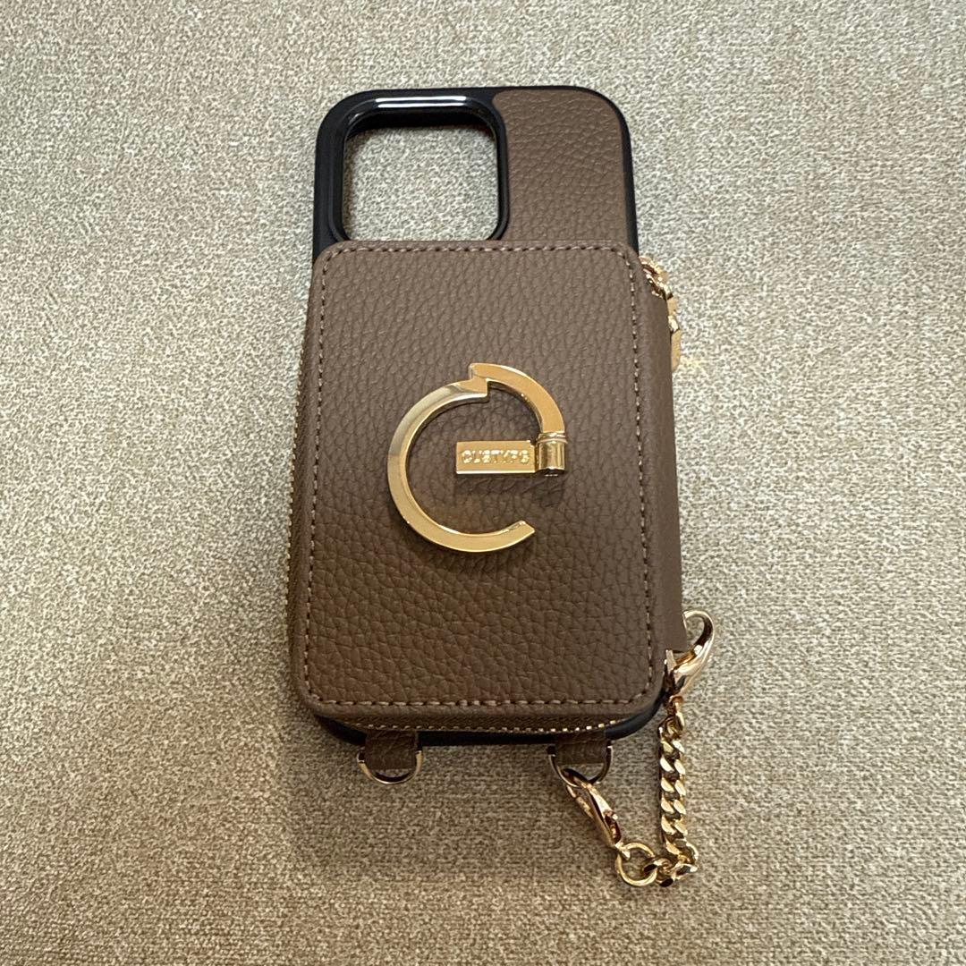 CUSTYPE iPhone用レザー調ケース モカ　iPhone16pro