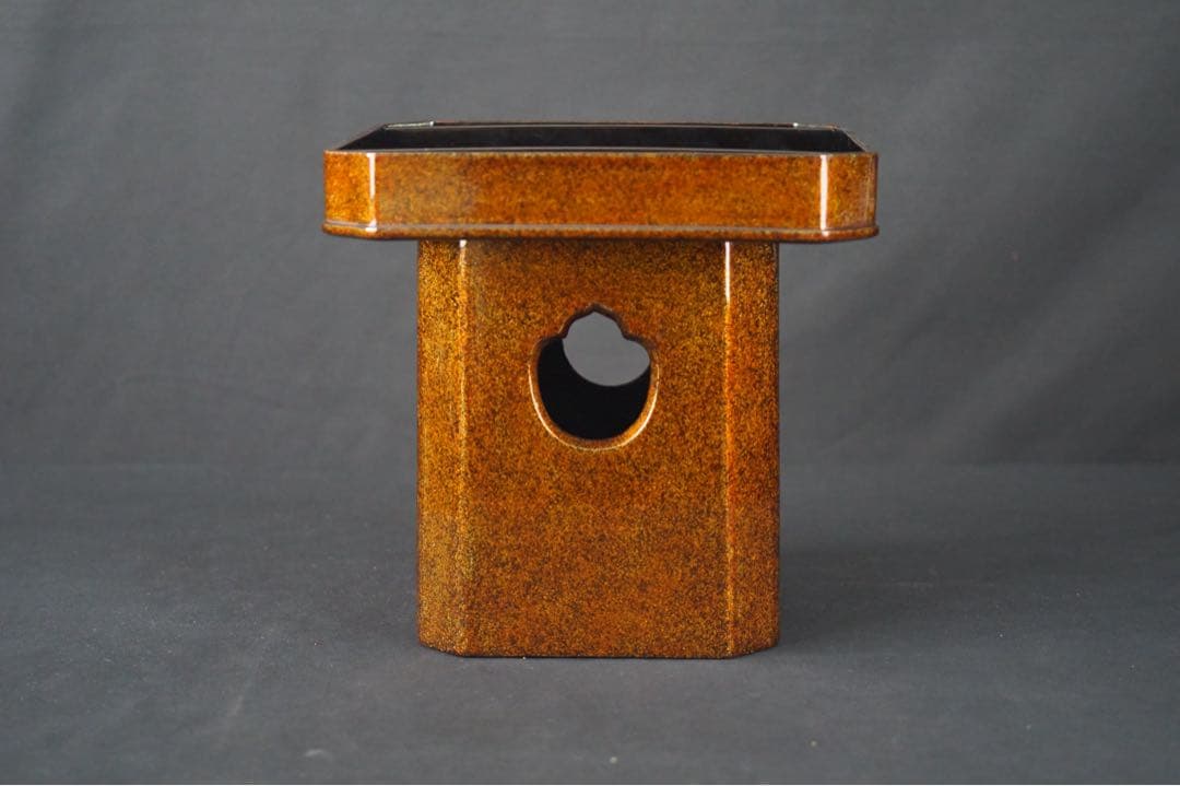 輪島塗 西鍛治 造 極上梨子地 三宝 共箱 / 西鍛治漆器工房 三宝台