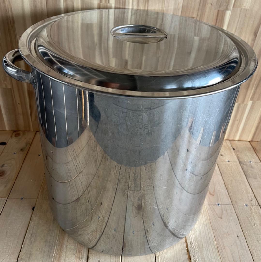 EBM ステンレススチール 寸胴鍋 蓋付き 42 cm 58 lt