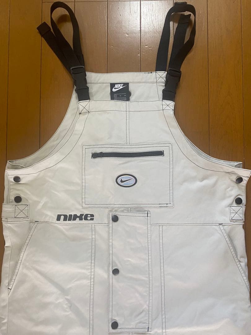 「美品」　NIKE オーバーオール　クリーム色　貴重サイズ　XL オールシーズン