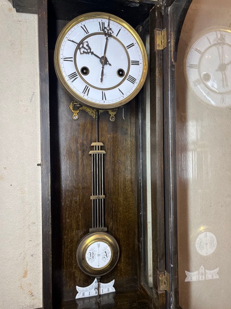 ユンハンス　繊細装飾型　柱時計　古時計　振り子　レトロ　アンティーク時計　精工舎