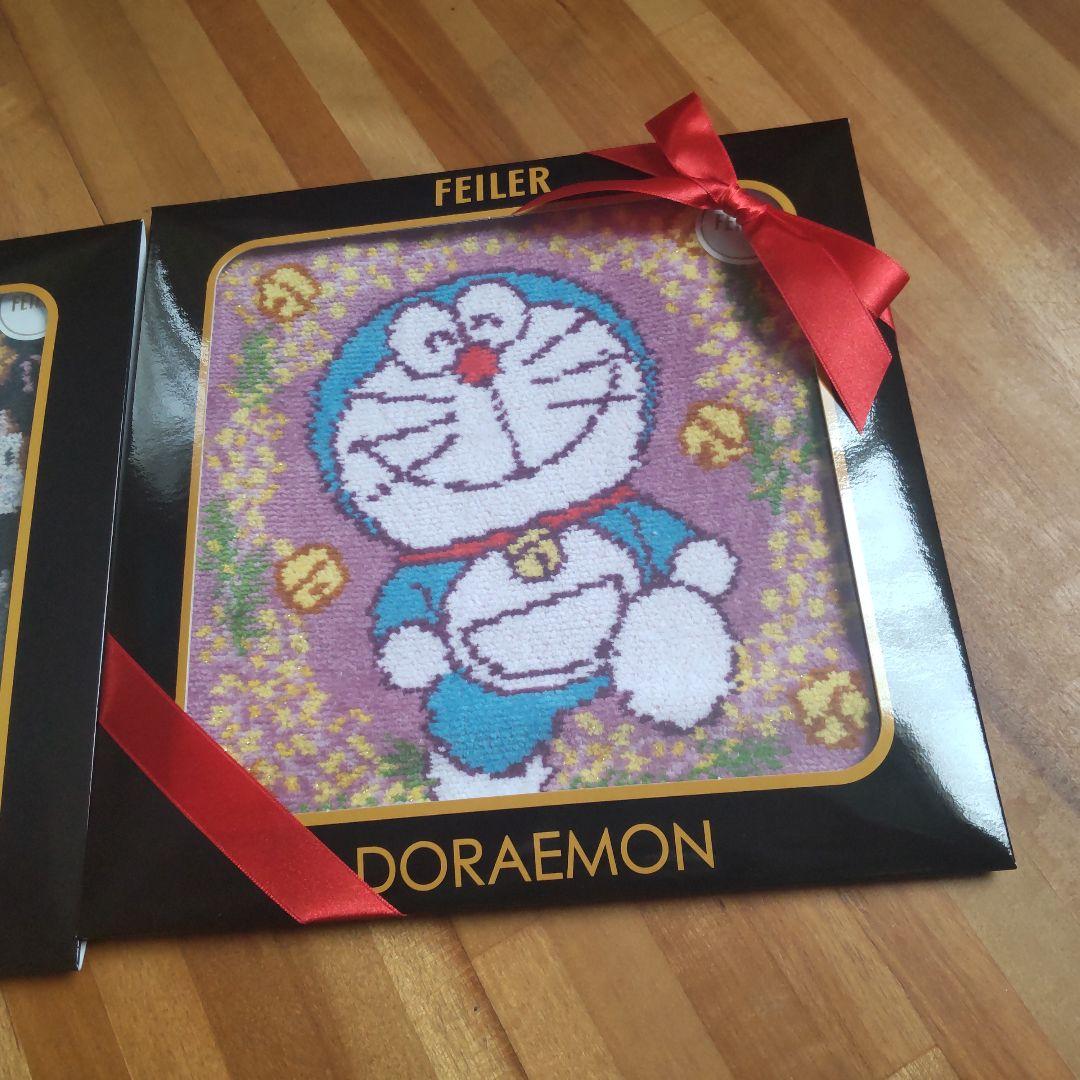 完売❤️FEILERドラえもんMIMOZAラブリーキャッツハンカチ2枚フェイラー