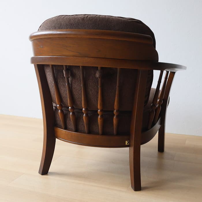 アンティーク 飛騨産業 キツツキ 穂高 一人掛け椅子 ナラ材