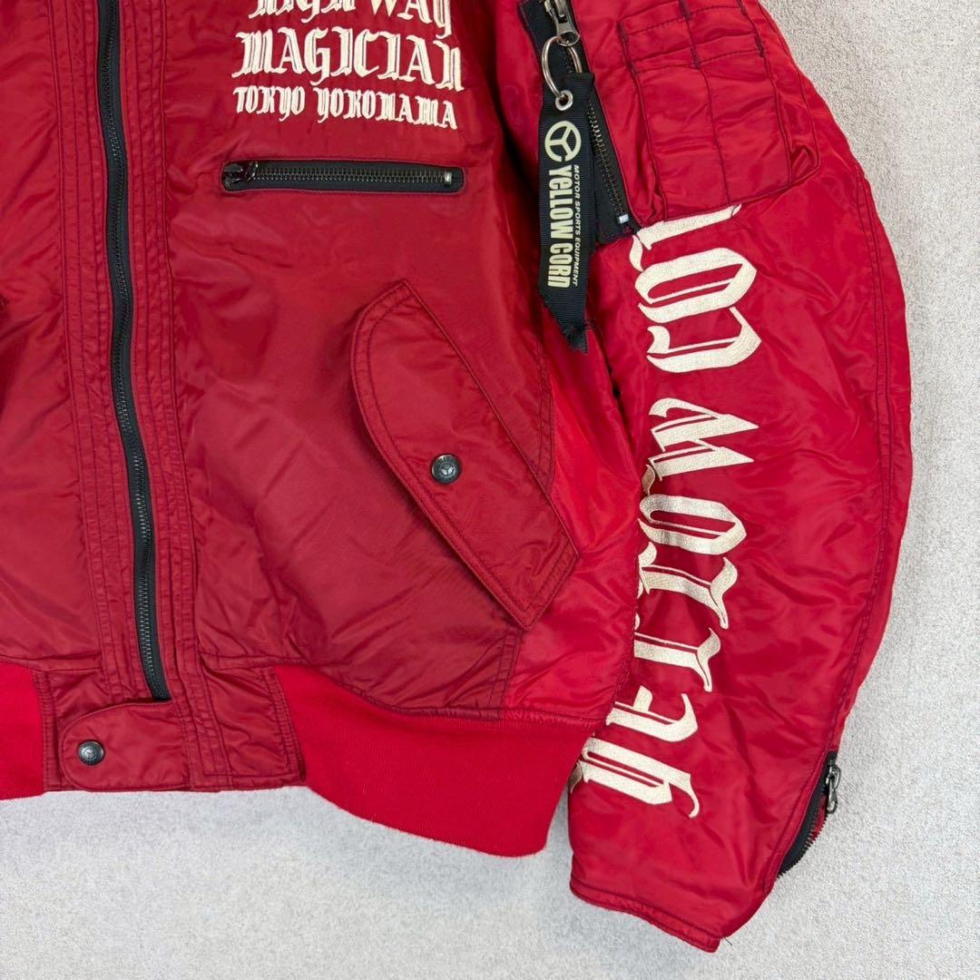 希少 YeLLOW CORN イエローコーン レッド ナイロン ジャケット