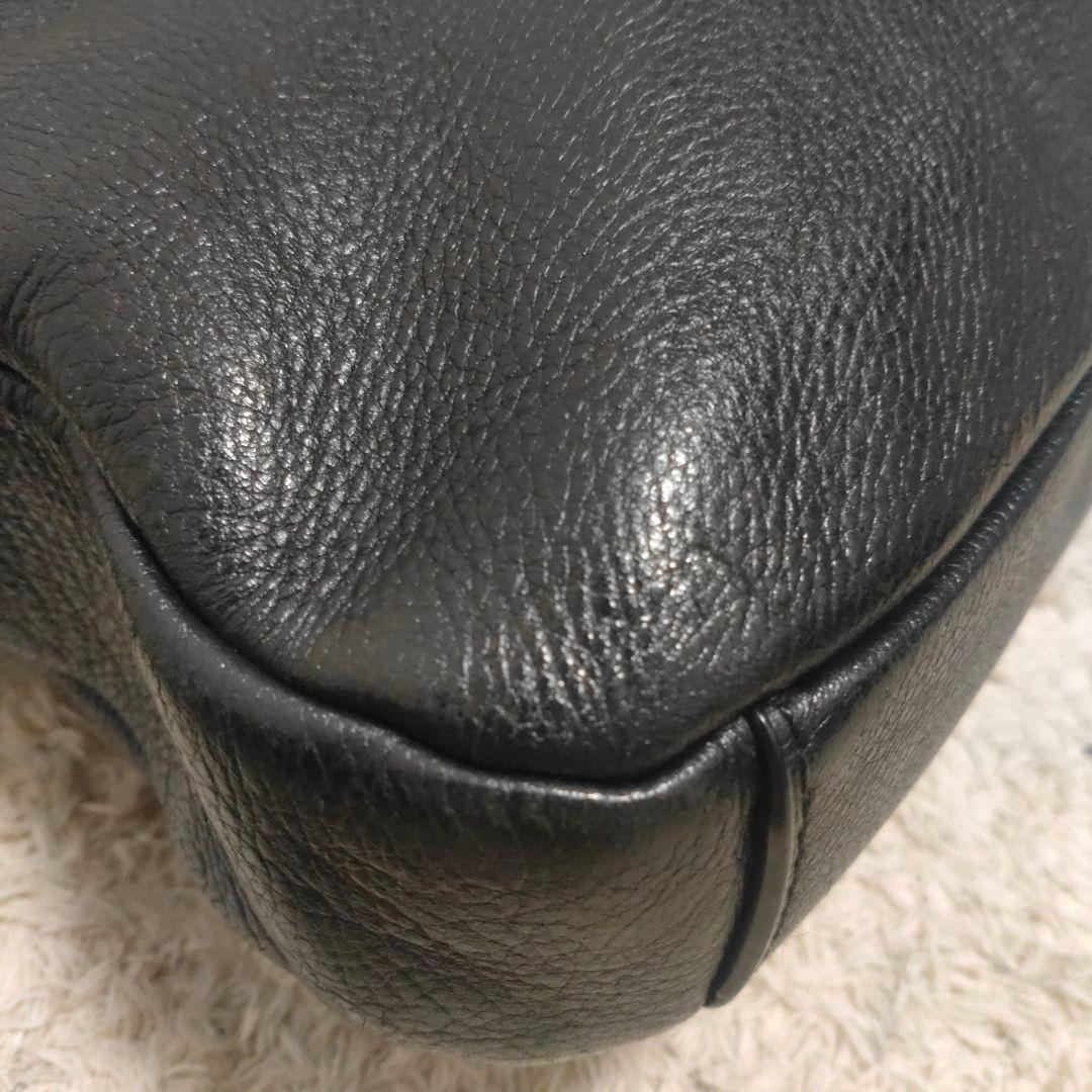 COACH コーチ レザーショルダーバッグ 黒 F71745 メンズ 斜め掛け