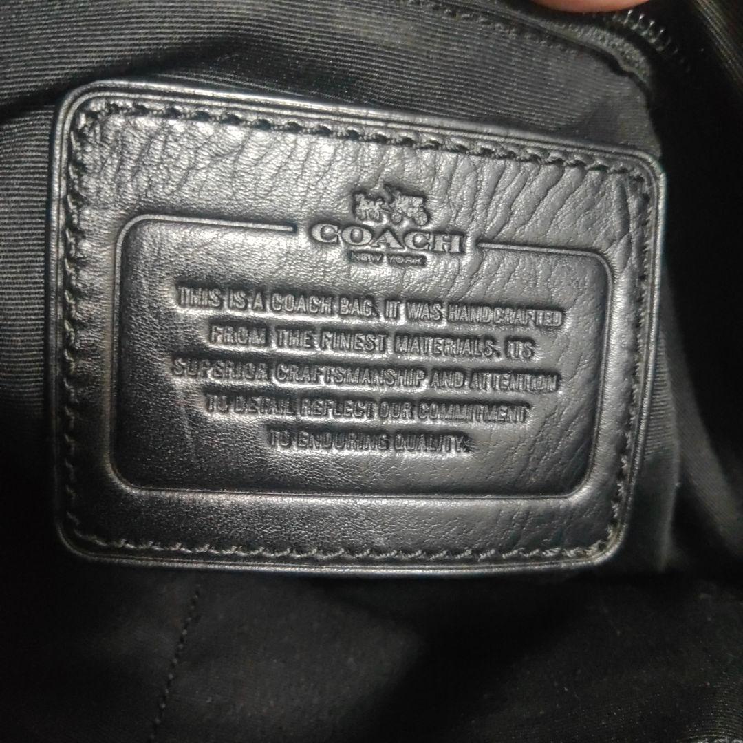 COACH コーチ レザーショルダーバッグ 黒 F71745 メンズ 斜め掛け