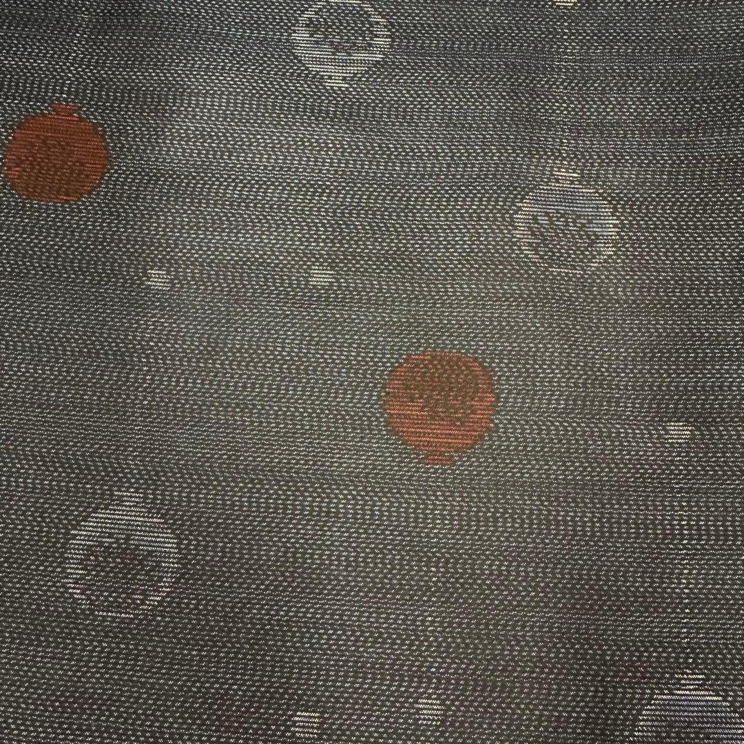 ぬ*い様 大島紬　袷　正絹　紺×黒　風船柄織り出し　身丈159裄65