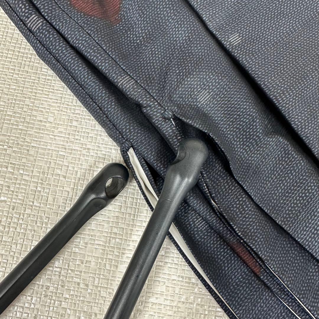 ぬ*い様 大島紬　袷　正絹　紺×黒　風船柄織り出し　身丈159裄65