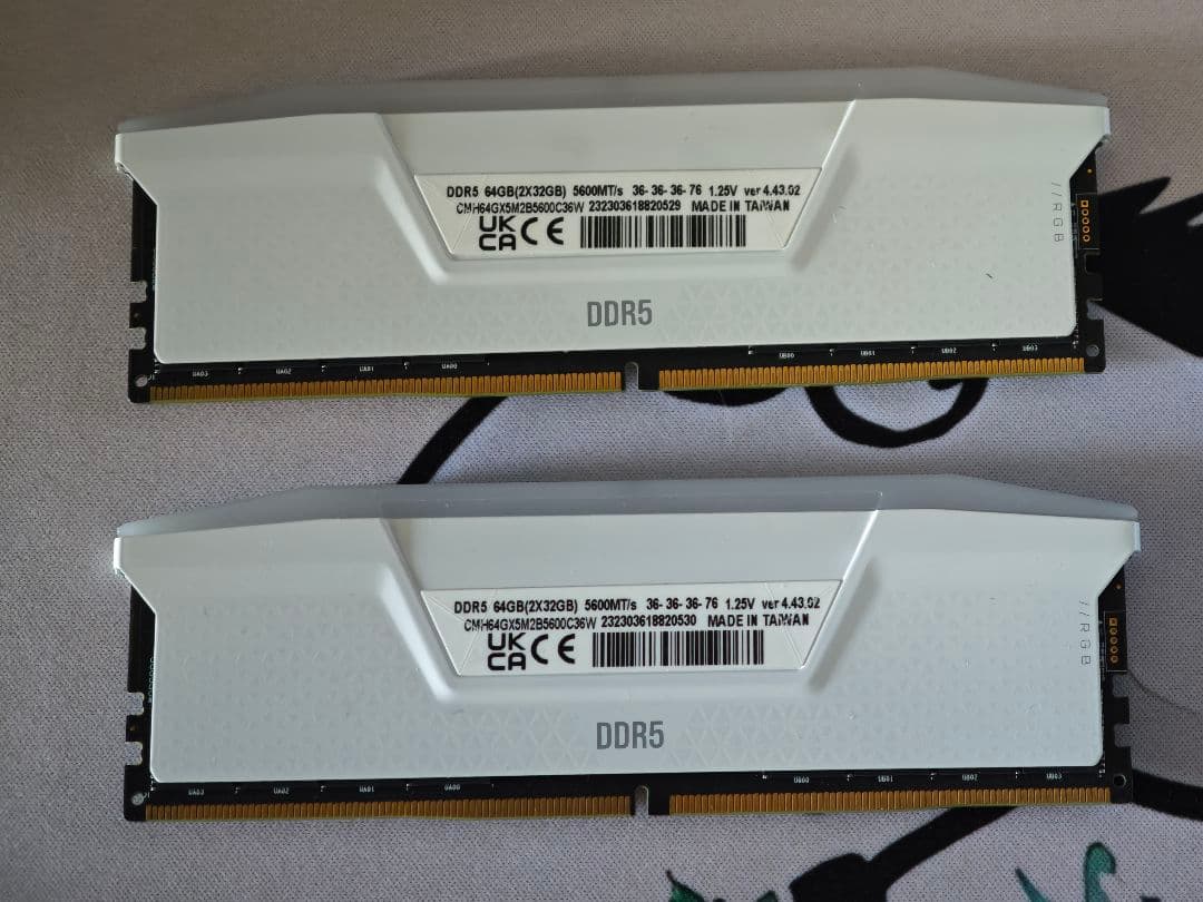 Vengeance DDR5 64GB (32GB*2) 5600MHz メモリ