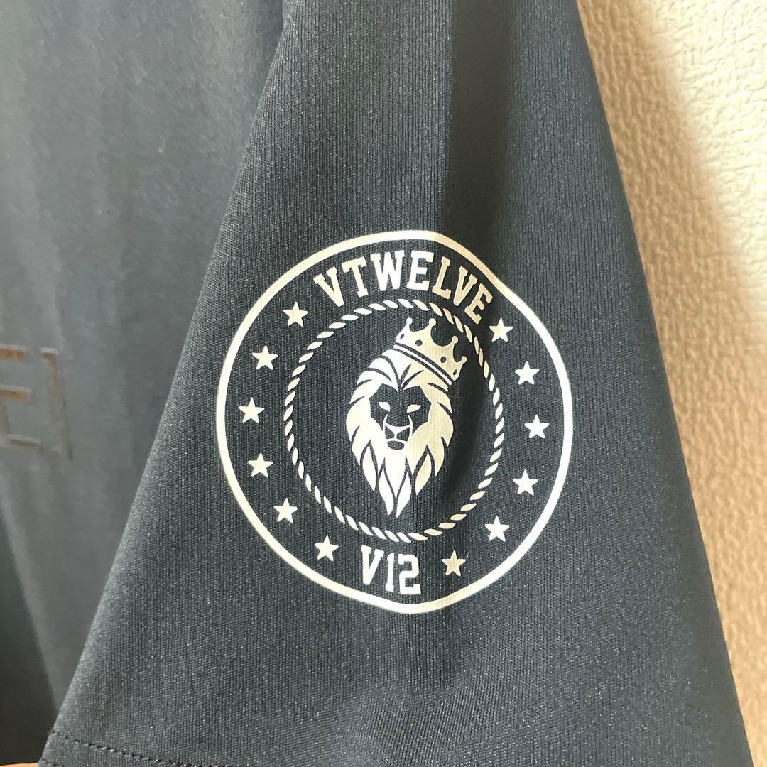 V12 ゴルフウェア　半袖 モックネック シャツ ロゴ　Mサイズ