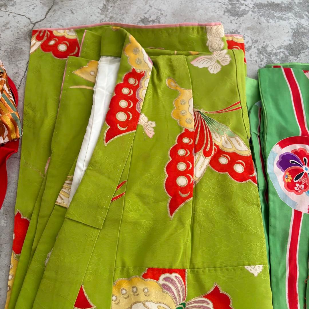 アンティーク着物7枚と作り帯2点セットおまとめ