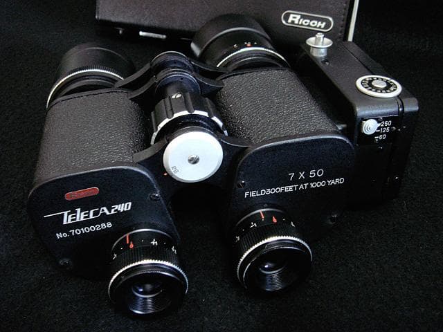 リコーテレカ240 オートハーフの双眼鏡カメラ ricoh teleca 240