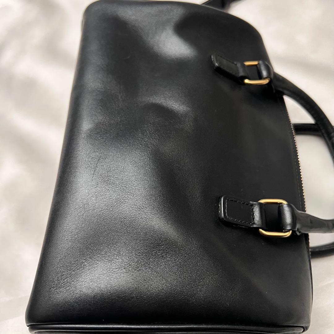 ◇美品◇サンローラン　ベイビーダッフル　ブラックレザー×ゴールド金具　2way
