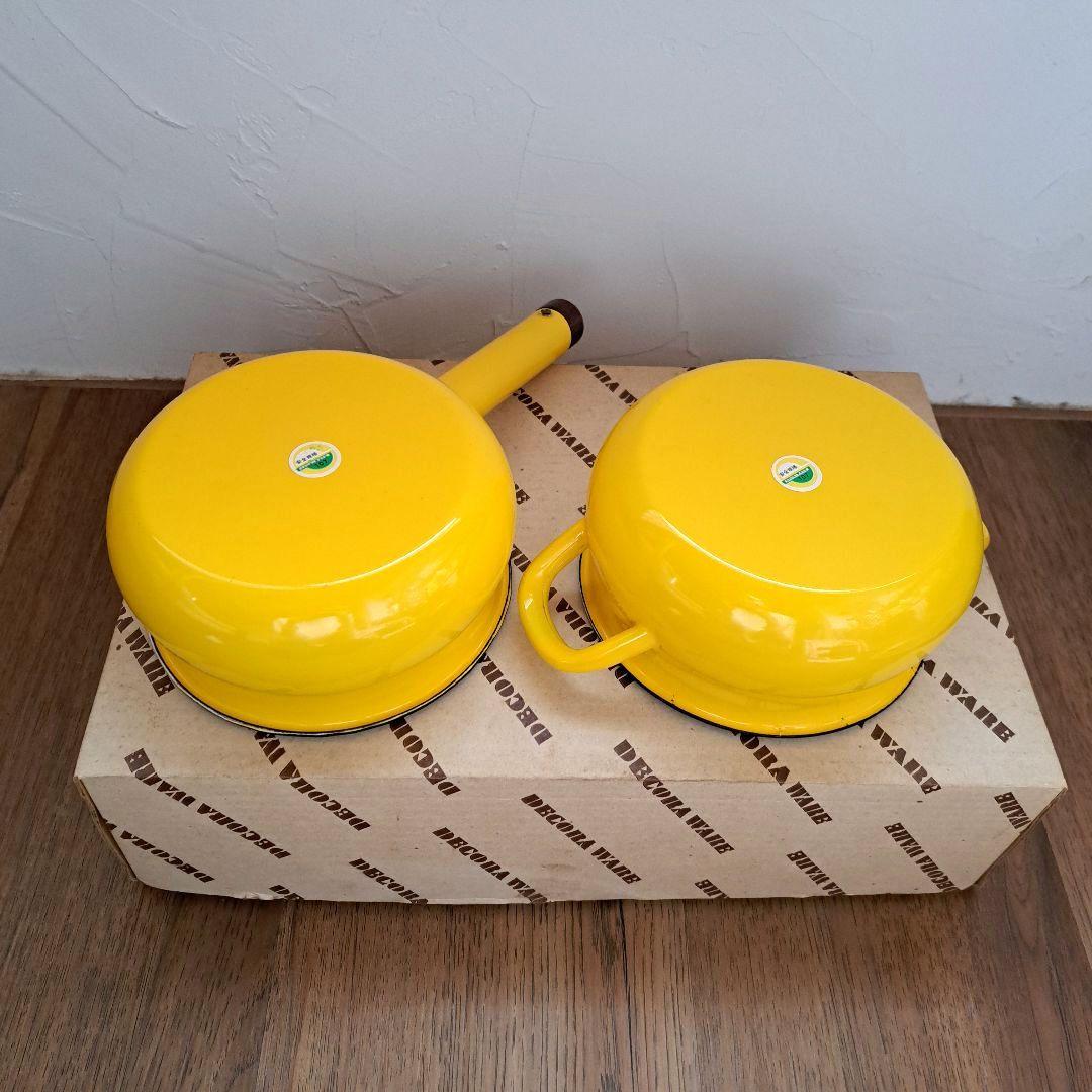 デコラウェア　ホーロー　セット　黄色