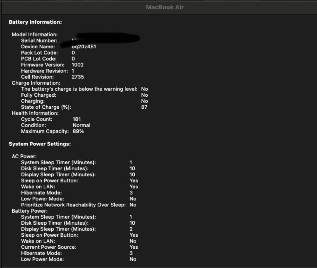 MacBook本体 MacBook Air M1 2020 8G 256G