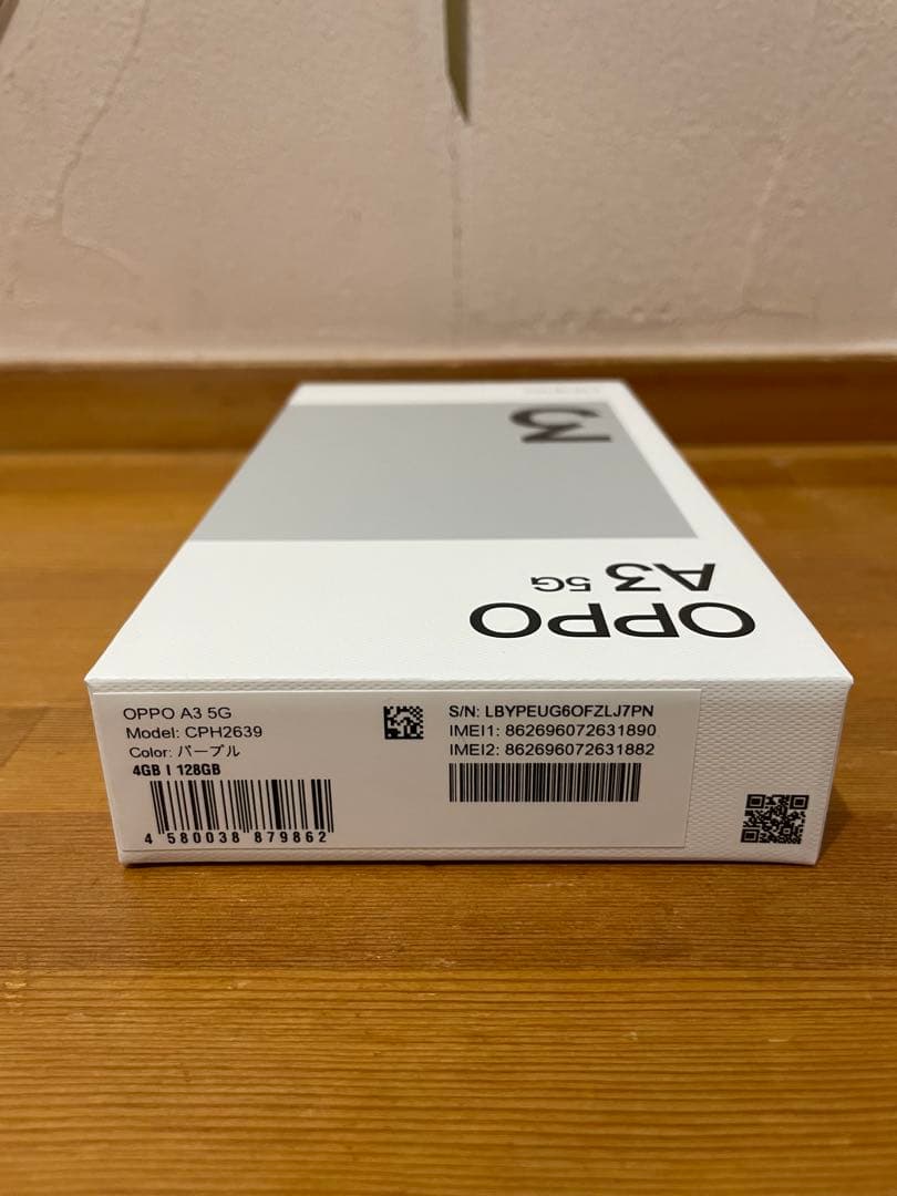 【新品未使用】　OPPO A3 5G 128GB パープル