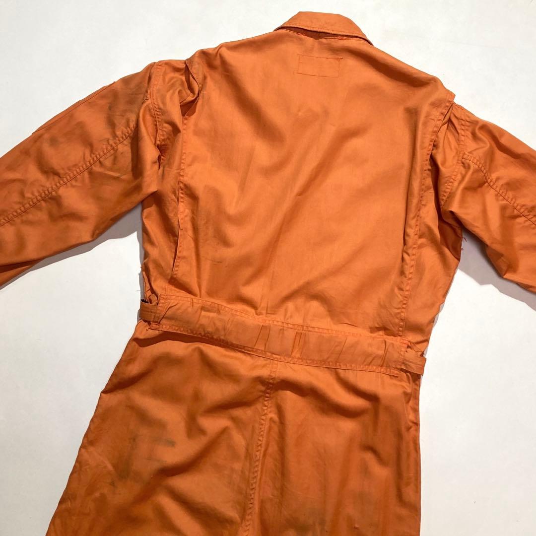 60s USNAVY サマー フライトスーツ 38 オレンジ オールインワン