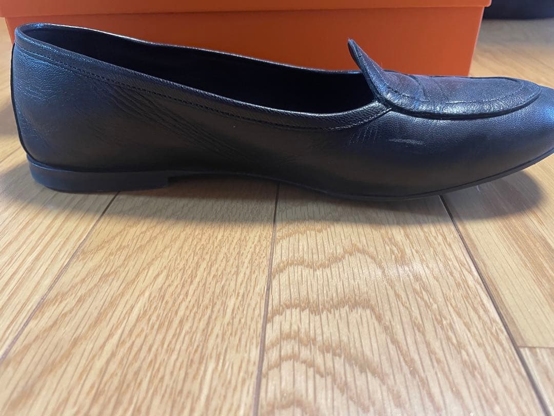 HERMES モカシン　ジュリア　38 黒