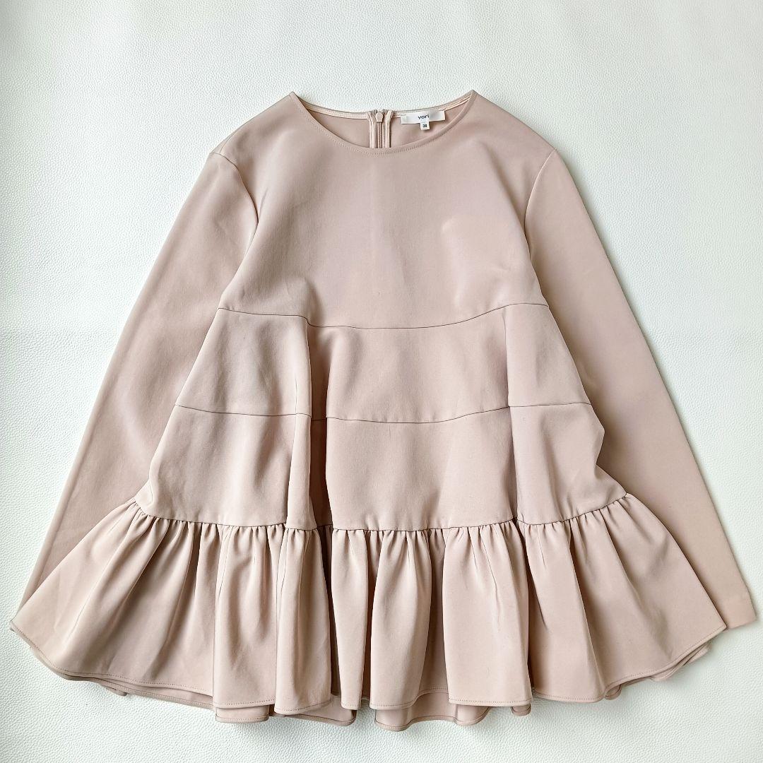 極美品✨《YORI》ティアードギャザーブラウス ゆったりセレモニー ヨリ洗える