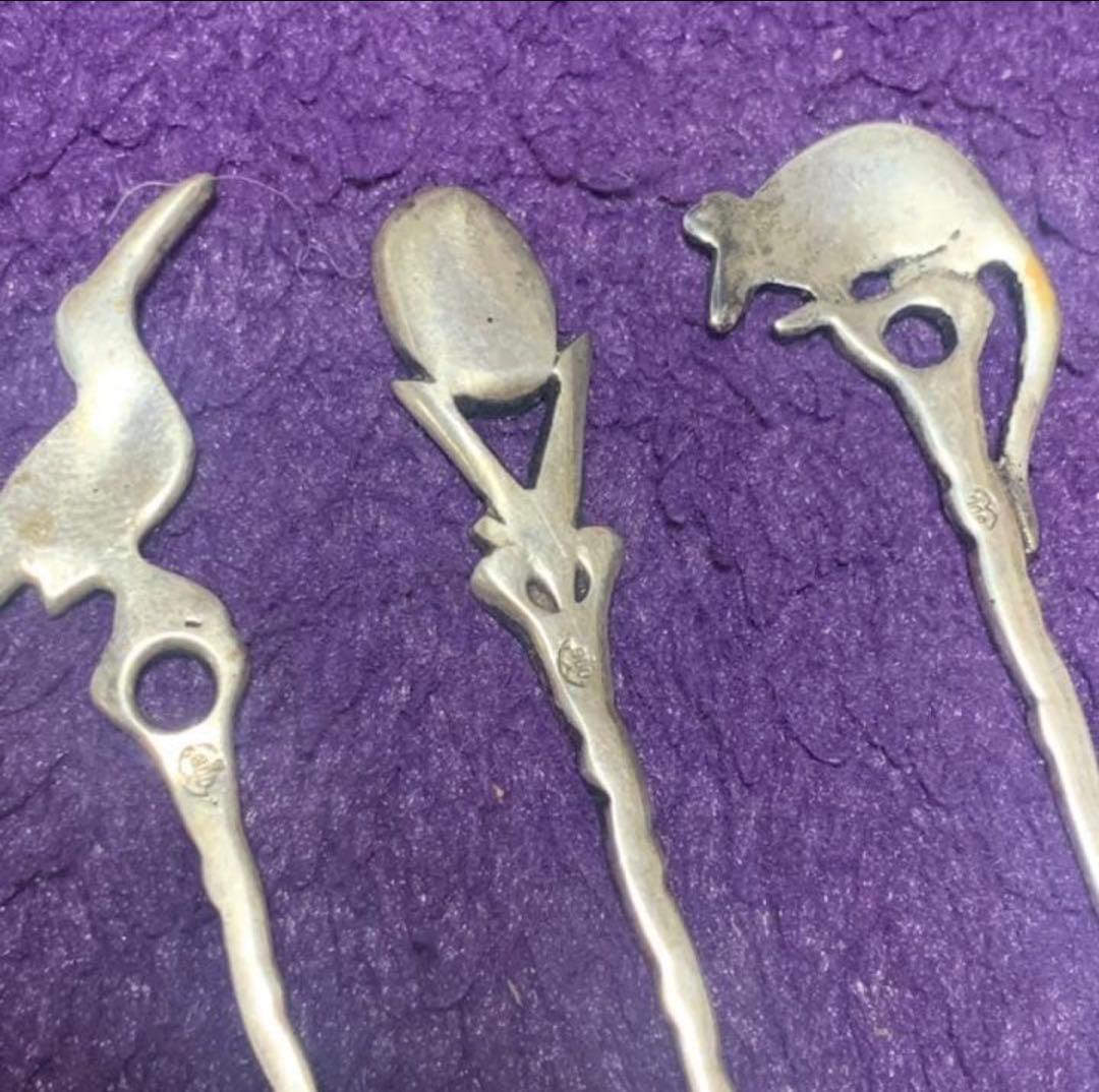 純銀　シルバー 900 オリーブピック デザート ピック　ブラジル　5本セット