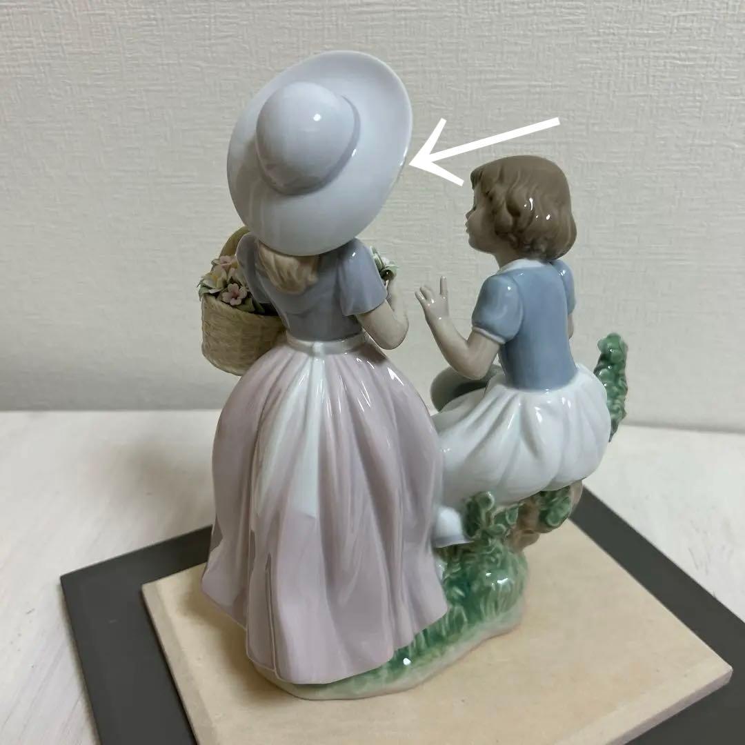 リヤドロLLADRO 「仲良しの二人」　　　　全体的に綺麗！ ガラスケース付き！