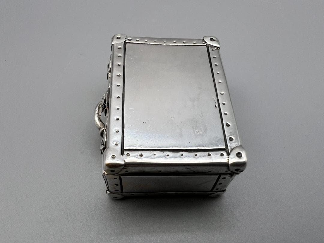 【海】銀製　800刻印　アクセサリ箱　小箱　銀細工　重量約31g