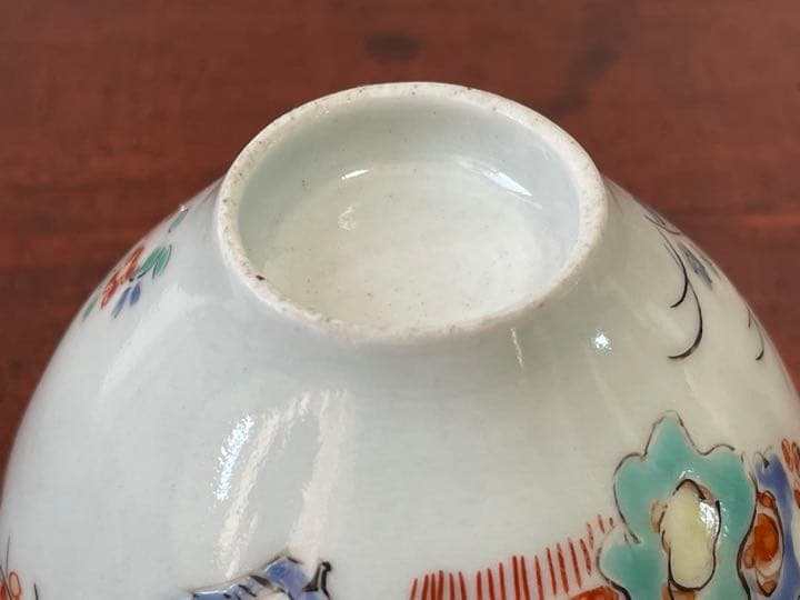 骨董　アンティーク　柿右衛門　色絵　梅文　輪花縁　小碗　盃　酒盃　小鉢　輪花皿