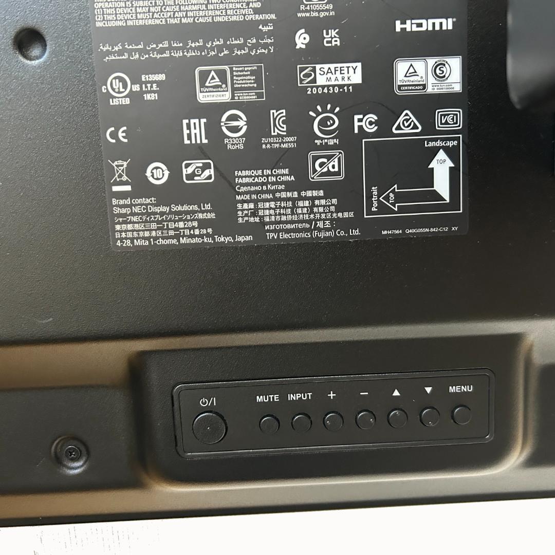 「美品」NEC 55インチ ４K液晶モニター デジタルサイネージ