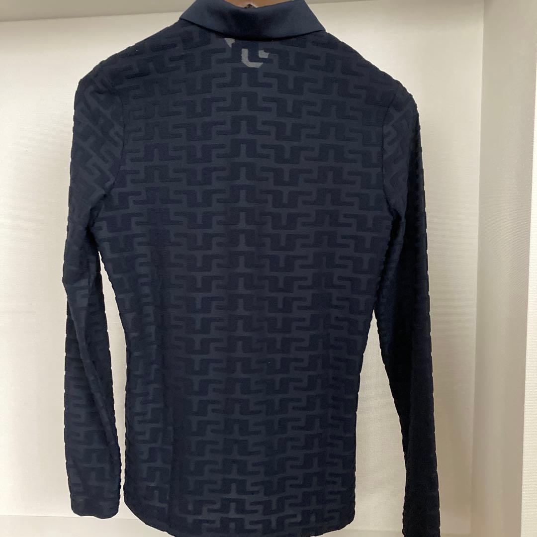 新品J.LINDEBERG レディース長袖ポロシャツ ネイビー Lサイズ 秋冬