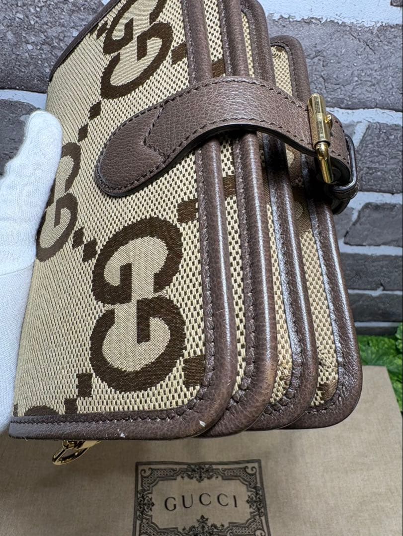 ⭐️美品⭐️ GUCCI ジャンボGGキャンバスミニショルダーバッグ