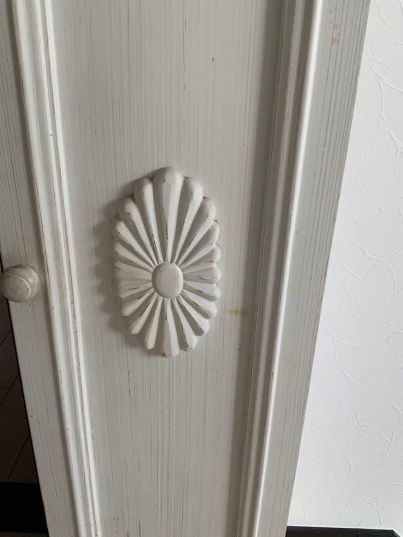 中古　美品　アンティーク　フランス　ホワイト 木製ラック 2