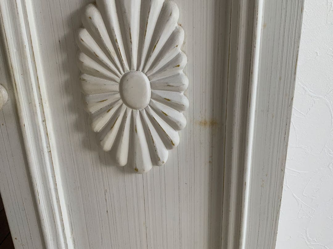 中古　美品　アンティーク　フランス　ホワイト 木製ラック 2