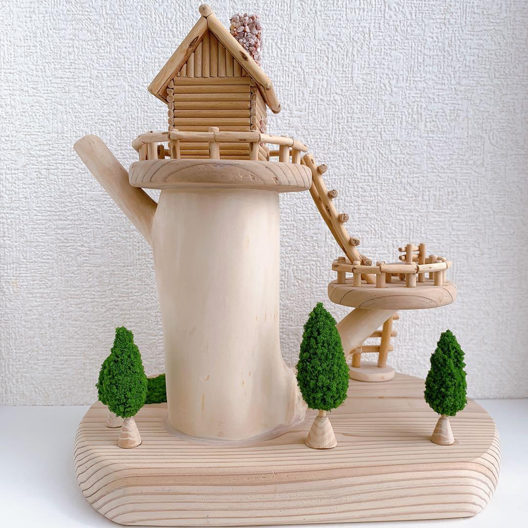 木製　ツリーハウス 白木