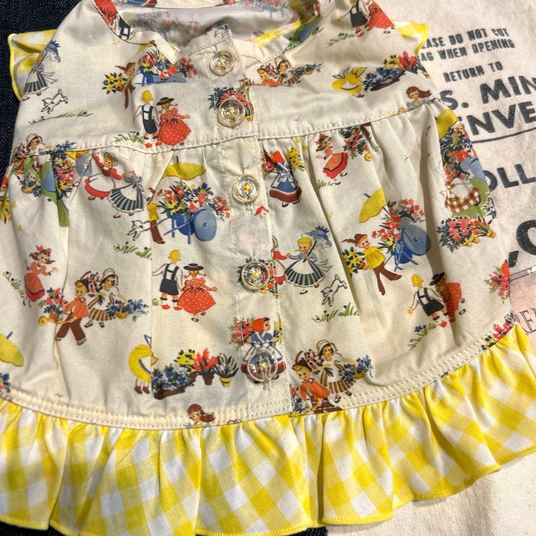 アトリエgg★エプロンドレス19ハーフ☆ピニーフラワーイエロー